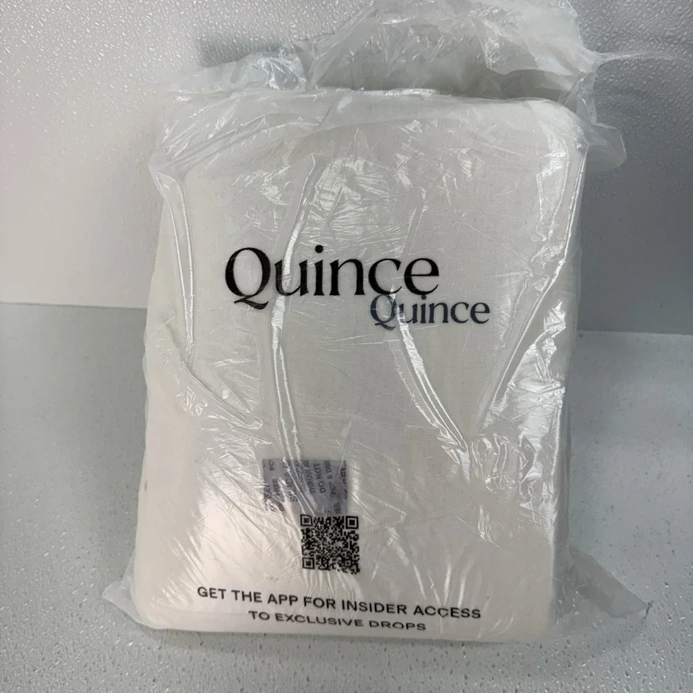 Quince European Linen Cal. King Sheet Set, White, MSRP $214